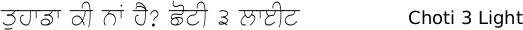 Gurmukhi font Choti free download