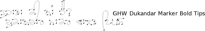 Gurmukhi Hand-Written Marker Bold Tips font Dukandar free download