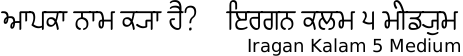 Iragan Kalam Medium font Devanagari/Gurmukhi free download