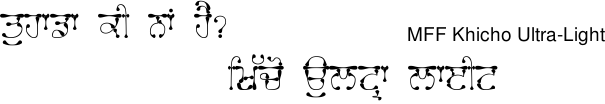 Miscellaneous Fun Fonts Khicho Gurmukhi free download