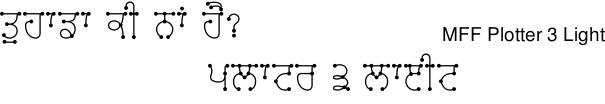 Miscellaneous Fun Fonts Plotter Gurmukhi free download