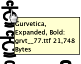 Gurvetica, UTF-8 TrueType font